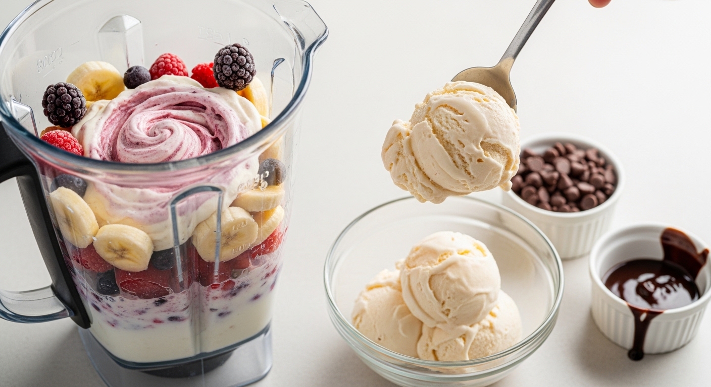 How do you make ice cream in a blender