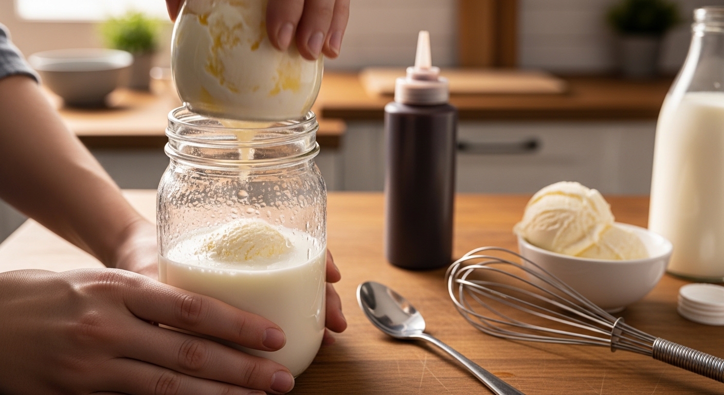 How to make a milkshake without a blender