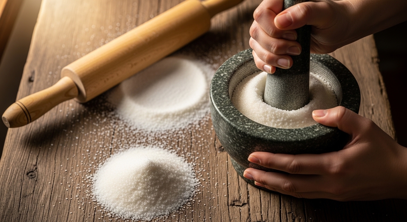 How to make powdered sugar without blender
