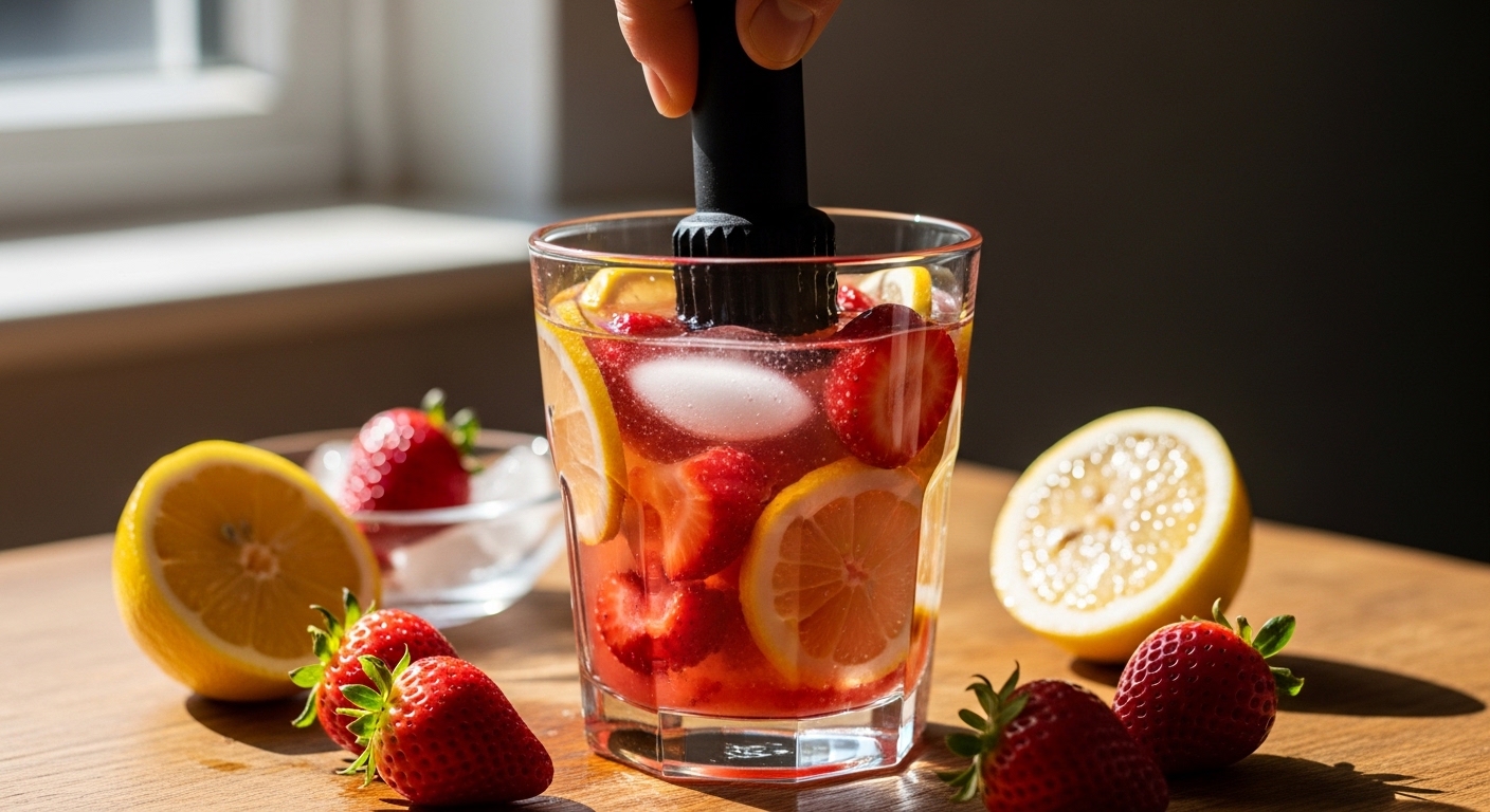 How to make strawberry lemonade without a blender