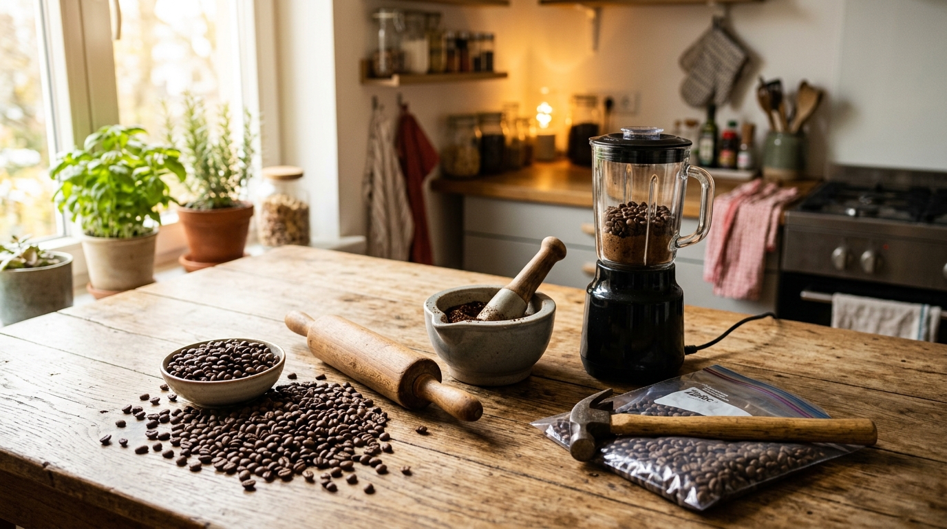 How to Grind Coffee Beans Without a Grinder