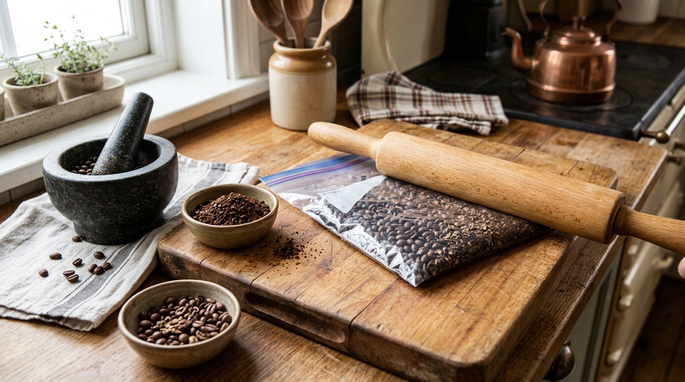 How to Crush Coffee Beans Without a Grinder