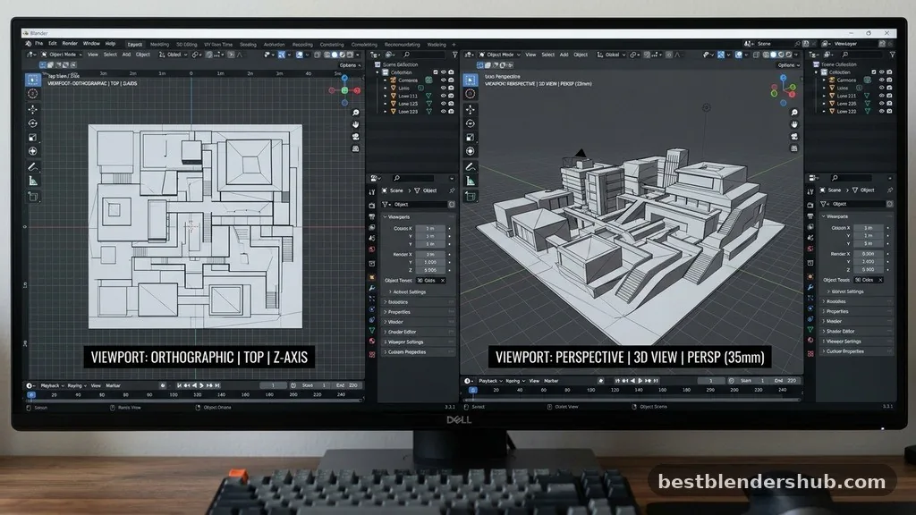 Adjusting to Orthographic and Perspective Modes - how to pan camera in blender