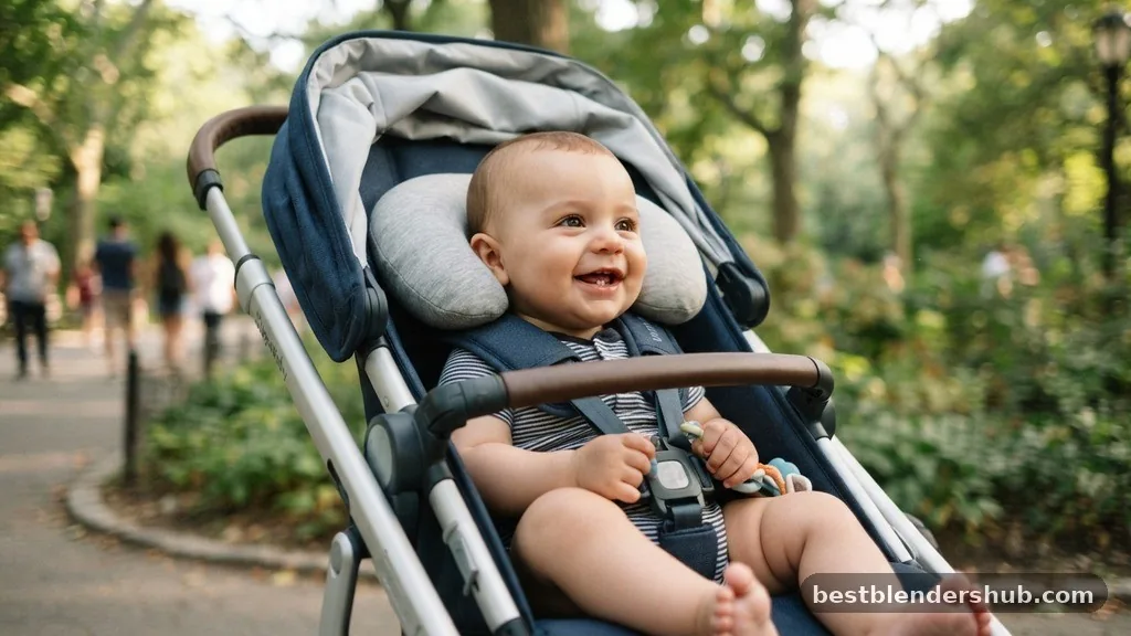 at what age can baby sit in stroller