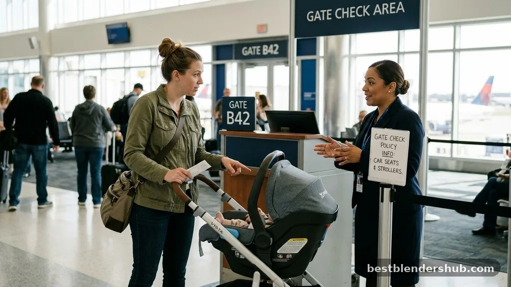 can i gate check a car seat and stroller