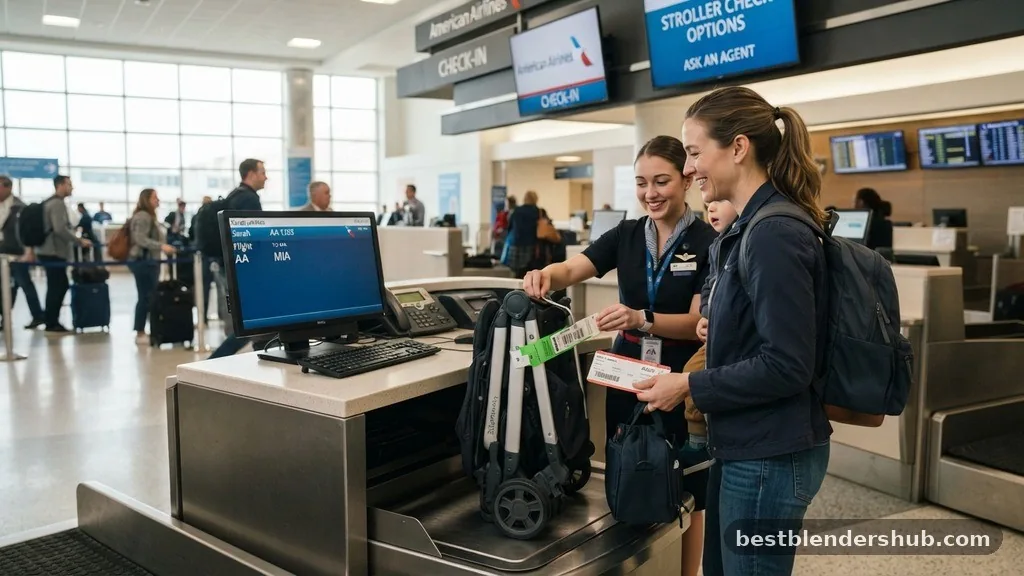 can you check in a stroller at the airport