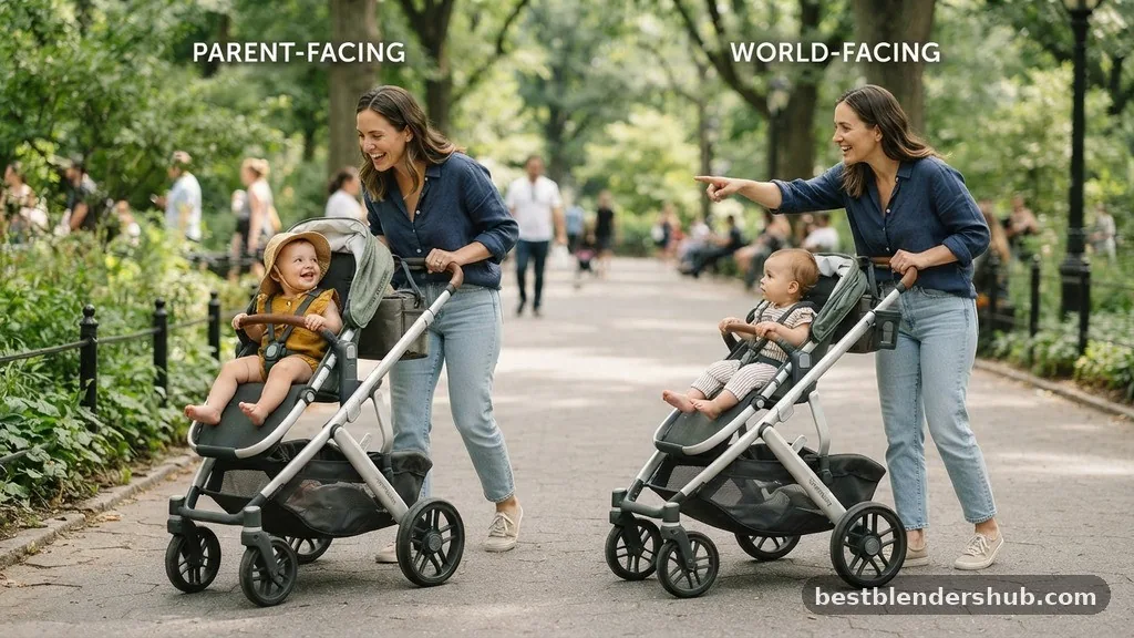 Developmental Impacts of Seat Orientation - which way should baby face in stroller