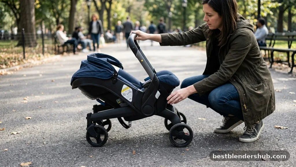 doona car seat stroller how to fold