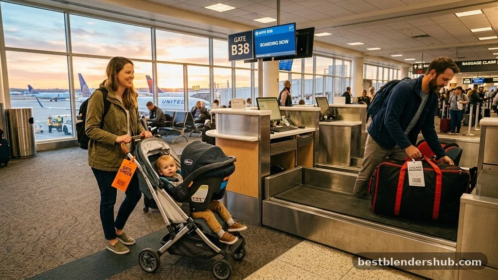 Gate Check vs. Checked Baggage - how to travel with car seat and stroller