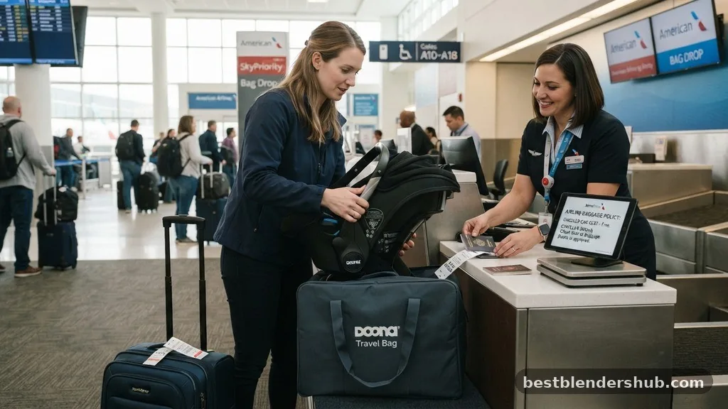 how to fly with a car seat and stroller