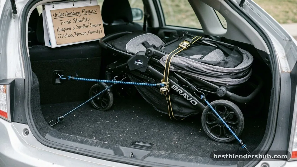 how to keep stroller from sliding in trunk