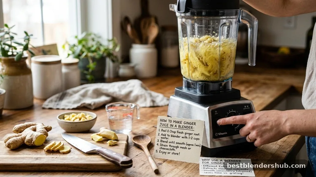 how to make ginger juice with a blender