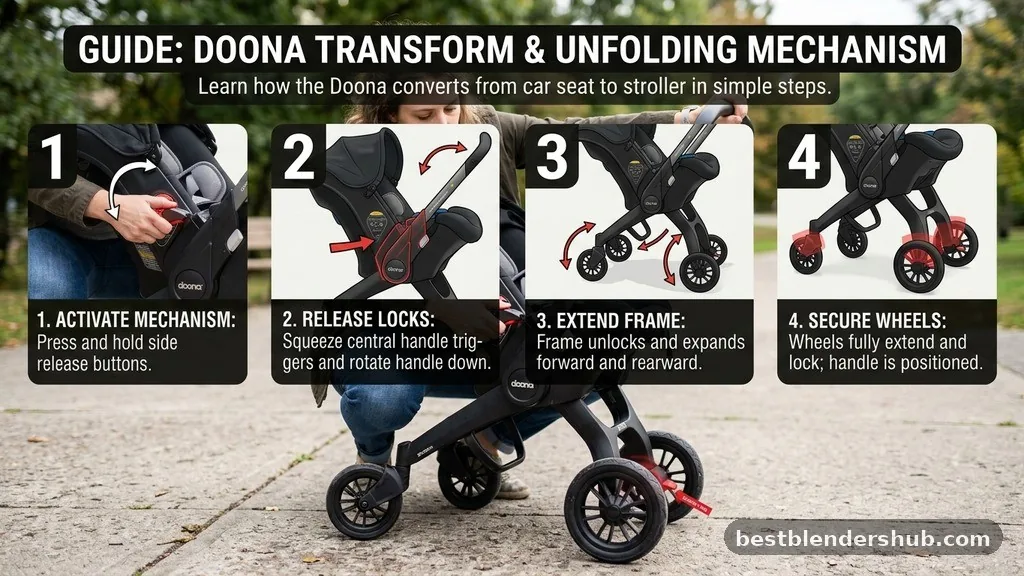 how to open doona stroller