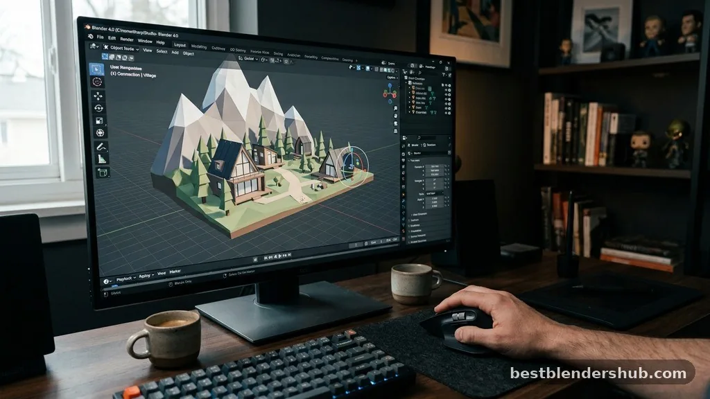 how to pan camera in blender