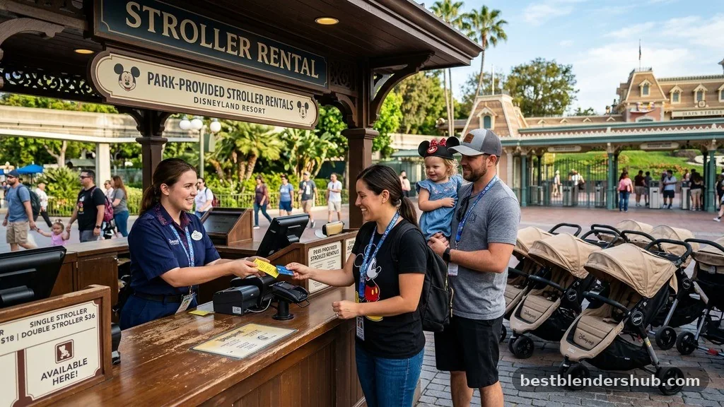 how to rent a stroller at disneyland