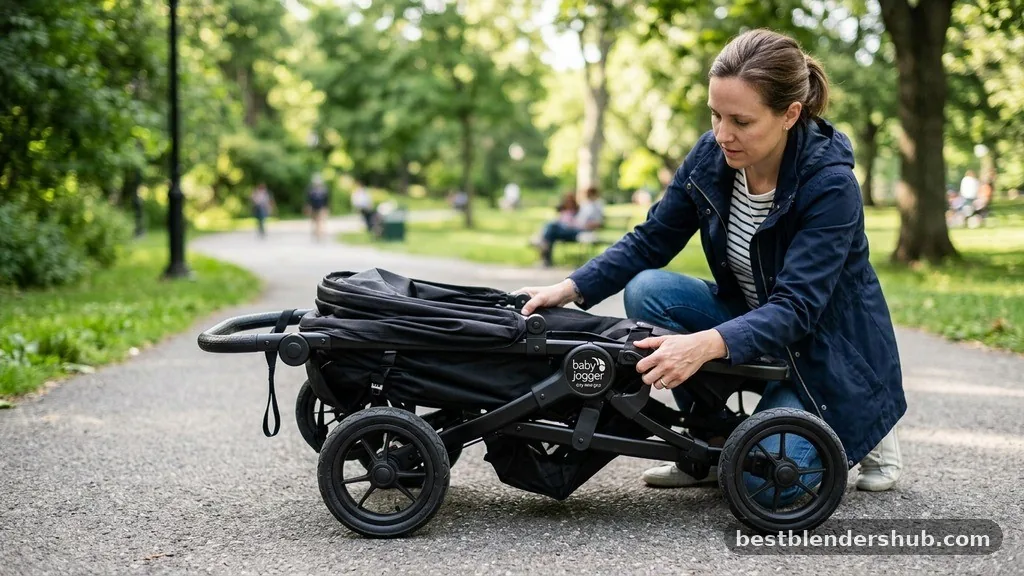 how to unlock baby jogger double stroller