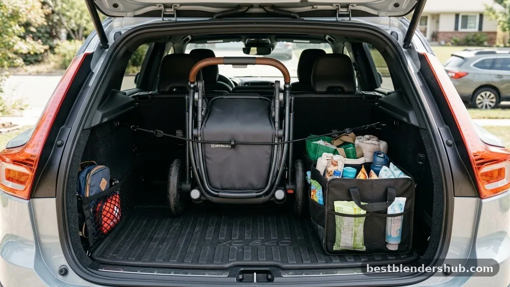 Managing Gear with Storage Organizers - how to keep stroller from sliding in trunk