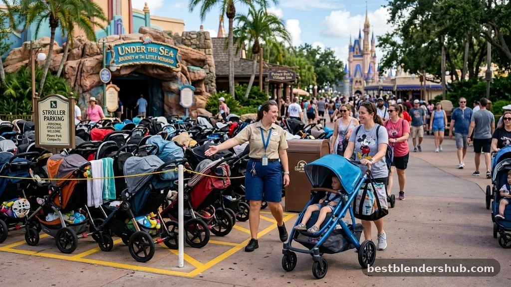 Managing Stroller Parking Areas - can you bring your own stroller to disney world