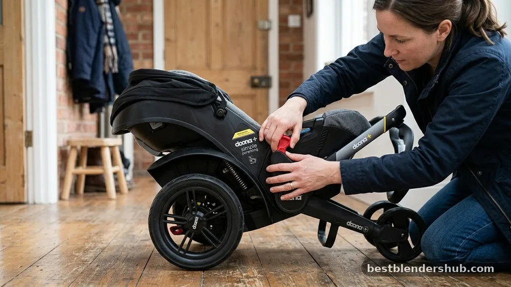 Obstructions in the Wheel Wells - doona car seat stroller how to fold