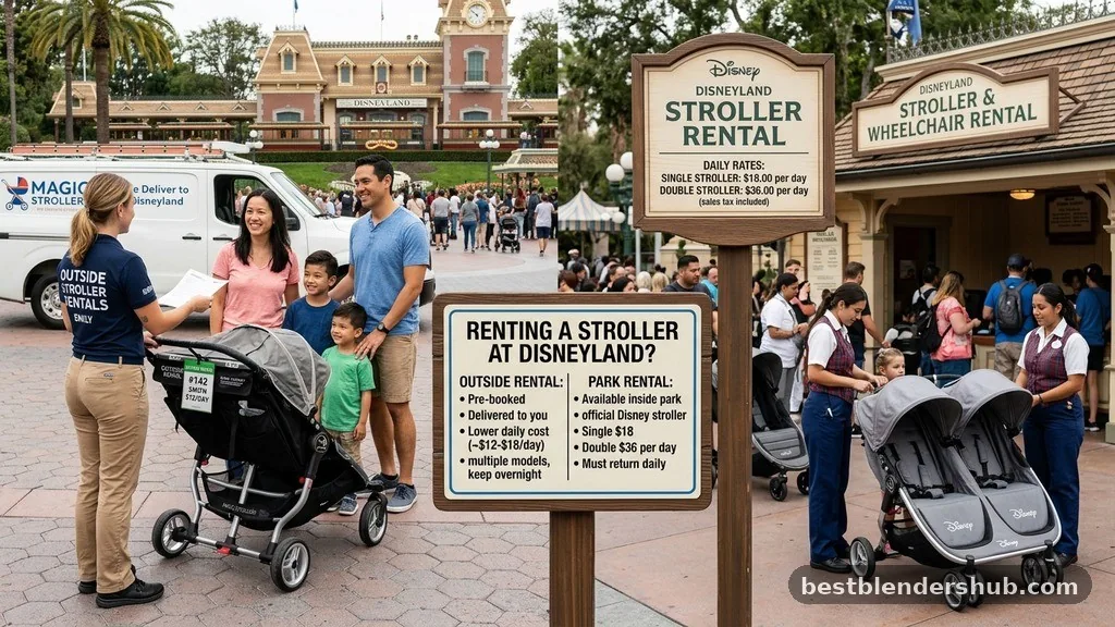 Outside Stroller Rental vs. Park Rental - how much to rent a stroller at disneyland