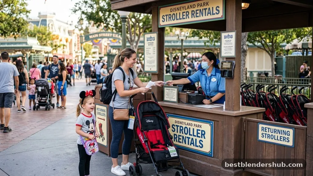 Park-Provided Stroller Rentals - how to rent a stroller at disneyland