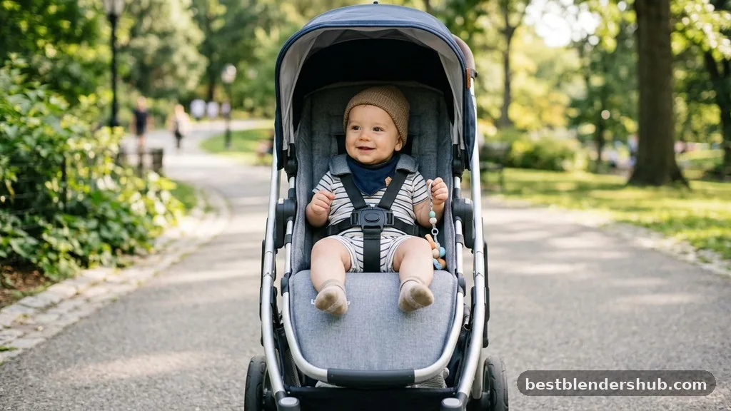The Importance of the Five-Point Harness - when can baby sit in regular stroller