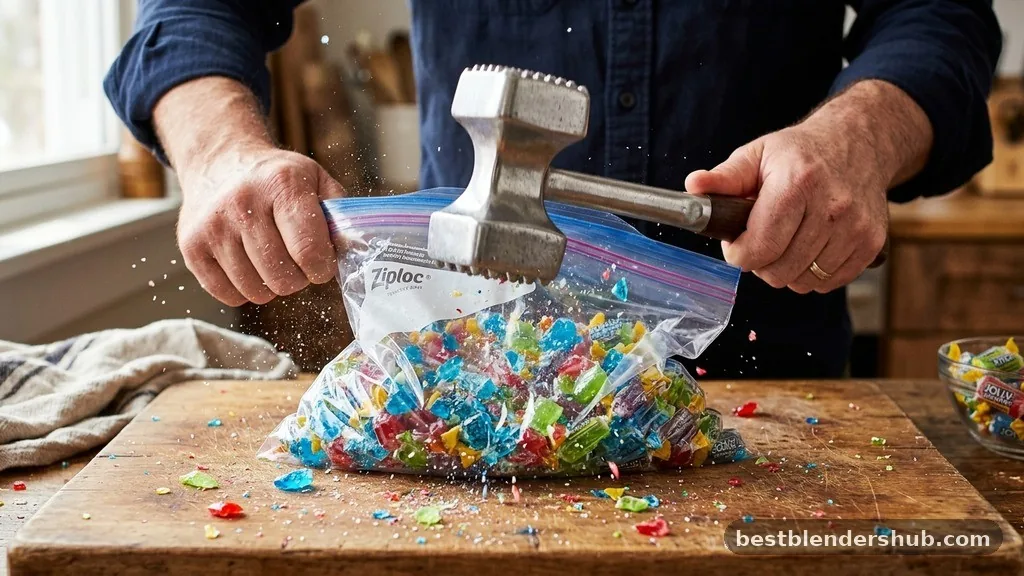 The Mallet and Meat Tenderizer Method - how to crush jolly ranchers without a blender