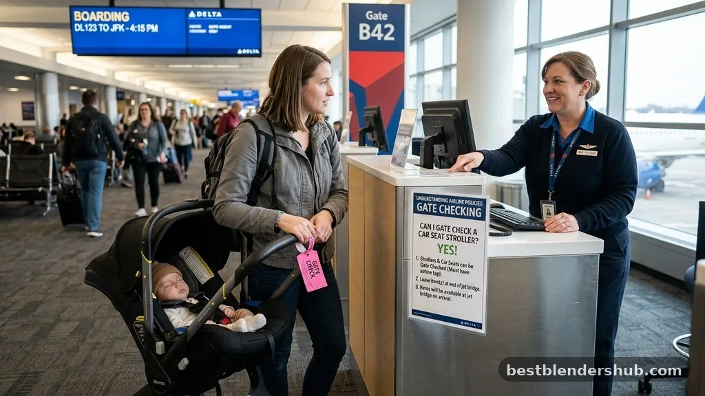 Understanding Airline Policies for Gate Checking - can i gate check a car seat and stroller