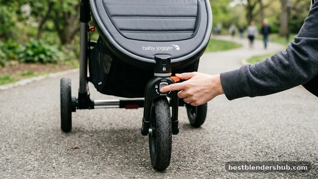 Understanding the Front Wheel Swivel Lock - how to unlock baby jogger stroller