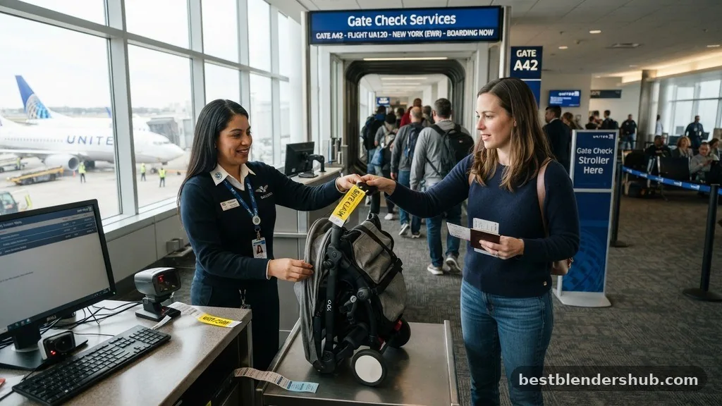 Utilizing Gate Check Services - how to check stroller at airport