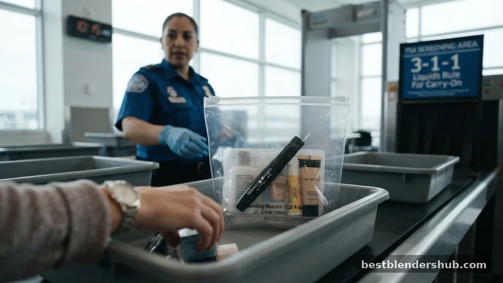 is mascara considered a liquid when flying